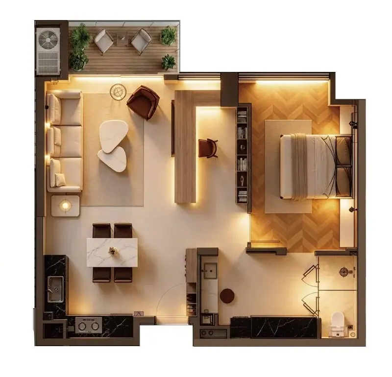 Unit B floor plan